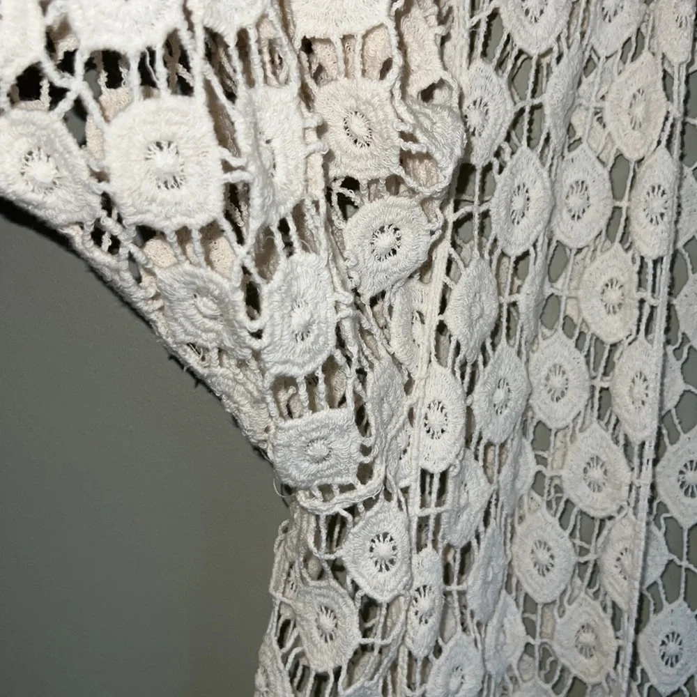 Lace/Woven Cardigan or Beach Coverup - Picture 6 of 6